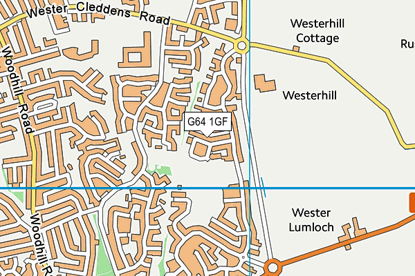 G64 1GF map - OS VectorMap District (Ordnance Survey)