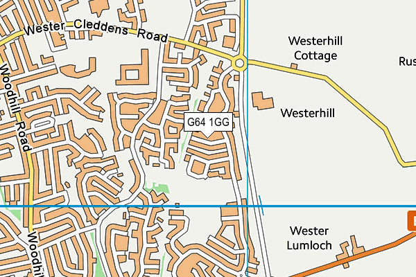 G64 1GG map - OS VectorMap District (Ordnance Survey)