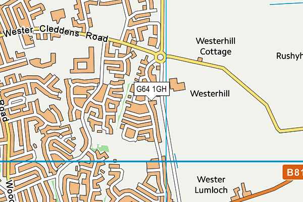 G64 1GH map - OS VectorMap District (Ordnance Survey)