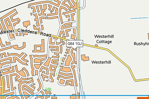 G64 1GJ map - OS VectorMap District (Ordnance Survey)