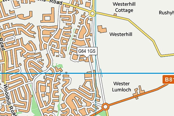 G64 1GS map - OS VectorMap District (Ordnance Survey)