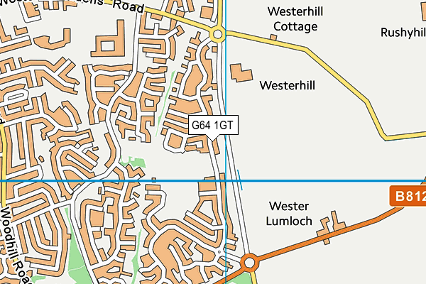 G64 1GT map - OS VectorMap District (Ordnance Survey)