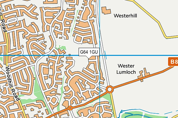 G64 1GU map - OS VectorMap District (Ordnance Survey)