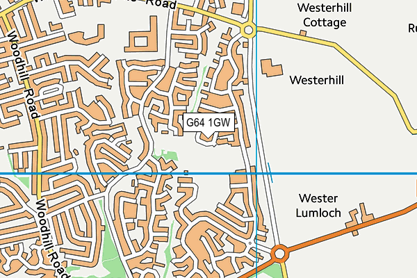 G64 1GW map - OS VectorMap District (Ordnance Survey)