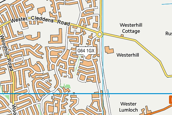 G64 1GX map - OS VectorMap District (Ordnance Survey)