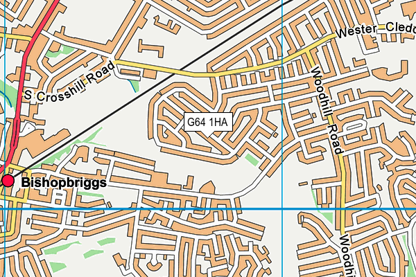 G64 1HA map - OS VectorMap District (Ordnance Survey)