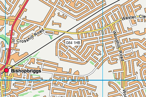 G64 1HB map - OS VectorMap District (Ordnance Survey)