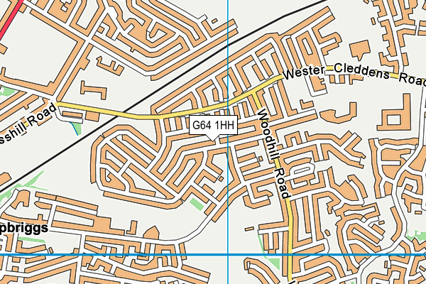 G64 1HH map - OS VectorMap District (Ordnance Survey)