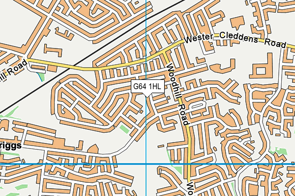 G64 1HL map - OS VectorMap District (Ordnance Survey)