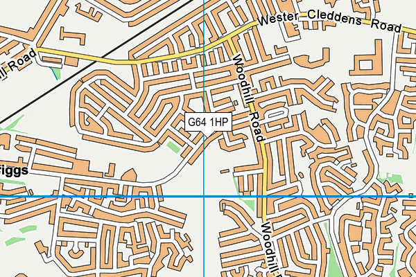 G64 1HP map - OS VectorMap District (Ordnance Survey)