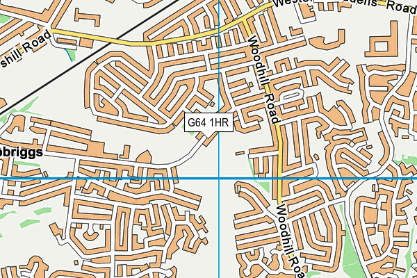 G64 1HR map - OS VectorMap District (Ordnance Survey)