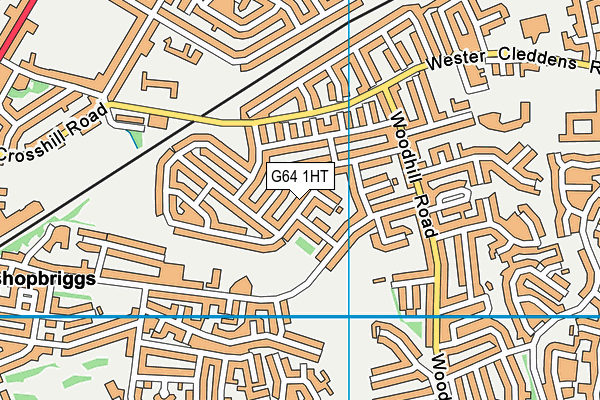 G64 1HT map - OS VectorMap District (Ordnance Survey)