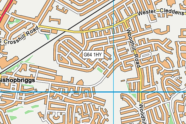 G64 1HY map - OS VectorMap District (Ordnance Survey)