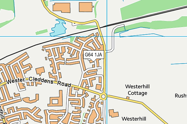 G64 1JA map - OS VectorMap District (Ordnance Survey)