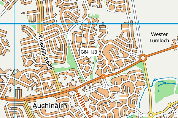 G64 1JB map - OS VectorMap District (Ordnance Survey)