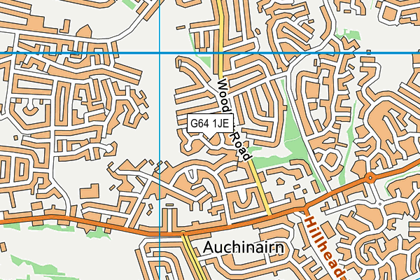 G64 1JE map - OS VectorMap District (Ordnance Survey)