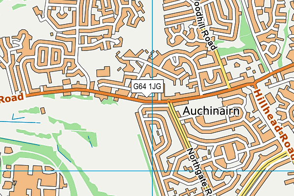 G64 1JG map - OS VectorMap District (Ordnance Survey)