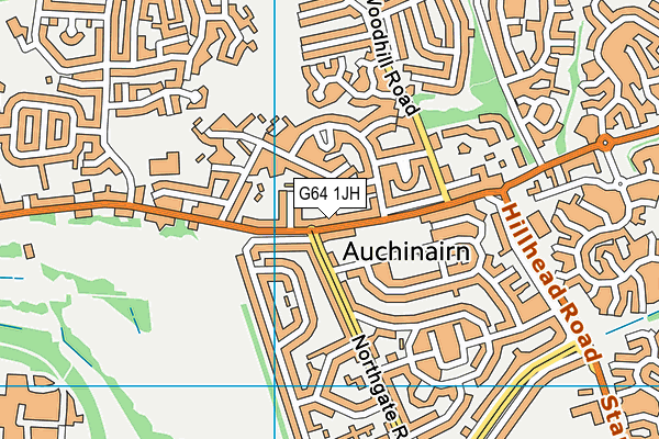 G64 1JH map - OS VectorMap District (Ordnance Survey)