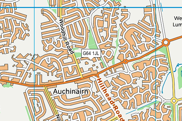 G64 1JL map - OS VectorMap District (Ordnance Survey)