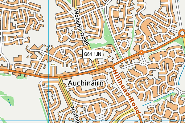 G64 1JN map - OS VectorMap District (Ordnance Survey)