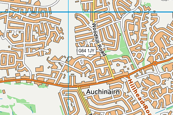 G64 1JY map - OS VectorMap District (Ordnance Survey)