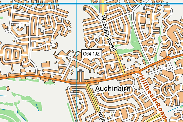 G64 1JZ map - OS VectorMap District (Ordnance Survey)