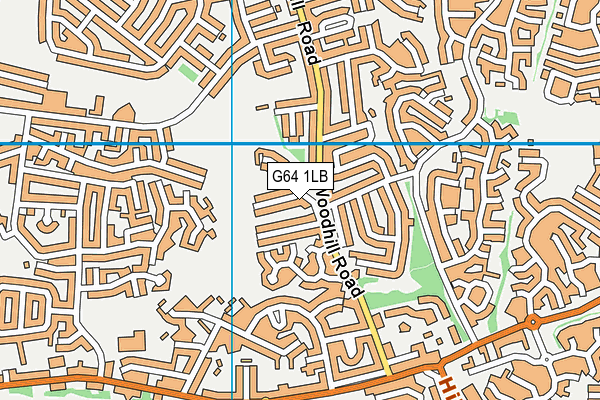 G64 1LB map - OS VectorMap District (Ordnance Survey)