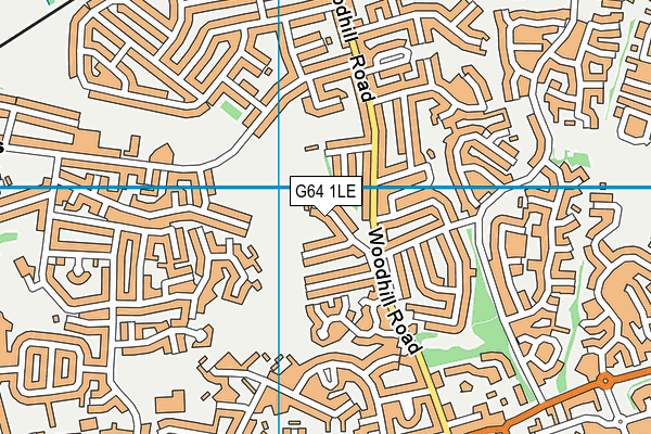 G64 1LE map - OS VectorMap District (Ordnance Survey)