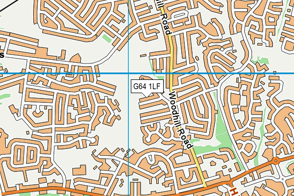 G64 1LF map - OS VectorMap District (Ordnance Survey)