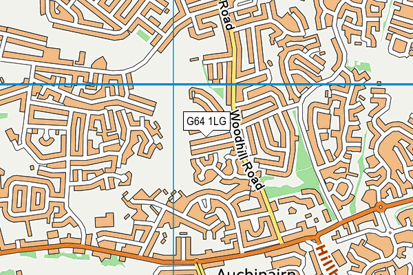 G64 1LG map - OS VectorMap District (Ordnance Survey)