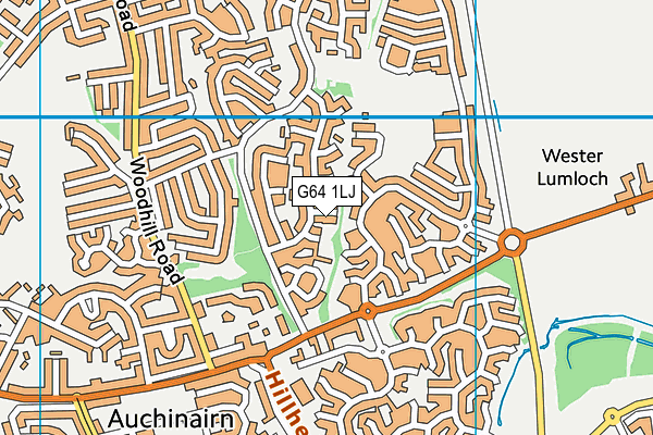 G64 1LJ map - OS VectorMap District (Ordnance Survey)