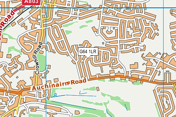 G64 1LR map - OS VectorMap District (Ordnance Survey)