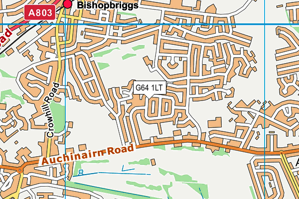 G64 1LT map - OS VectorMap District (Ordnance Survey)