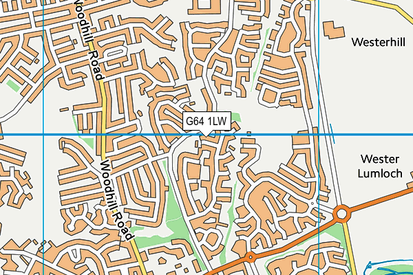 G64 1LW map - OS VectorMap District (Ordnance Survey)