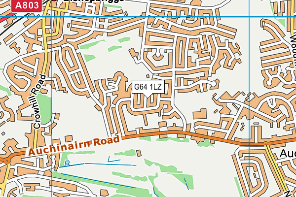G64 1LZ map - OS VectorMap District (Ordnance Survey)