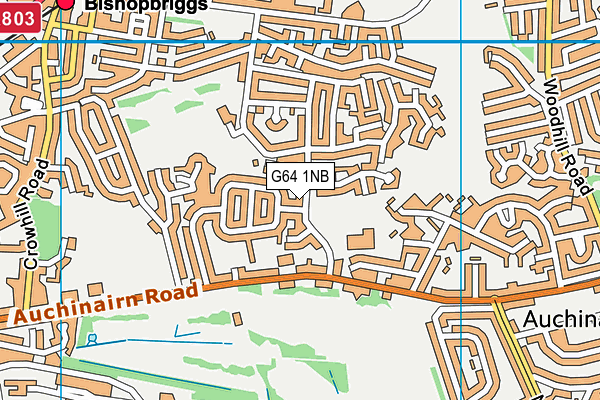 G64 1NB map - OS VectorMap District (Ordnance Survey)