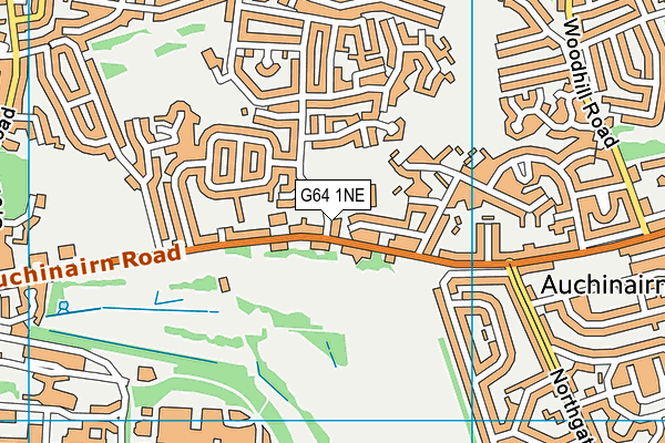 G64 1NE map - OS VectorMap District (Ordnance Survey)