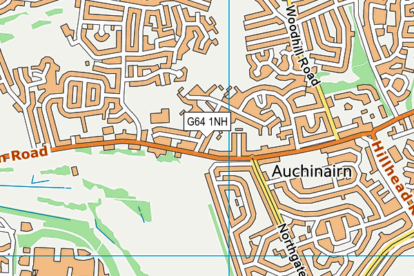 G64 1NH map - OS VectorMap District (Ordnance Survey)