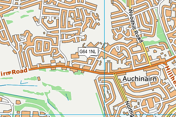 G64 1NL map - OS VectorMap District (Ordnance Survey)