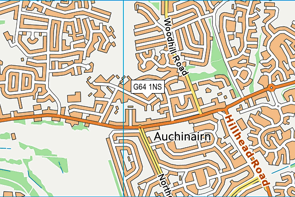 G64 1NS map - OS VectorMap District (Ordnance Survey)