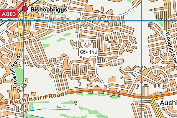 G64 1NU map - OS VectorMap District (Ordnance Survey)