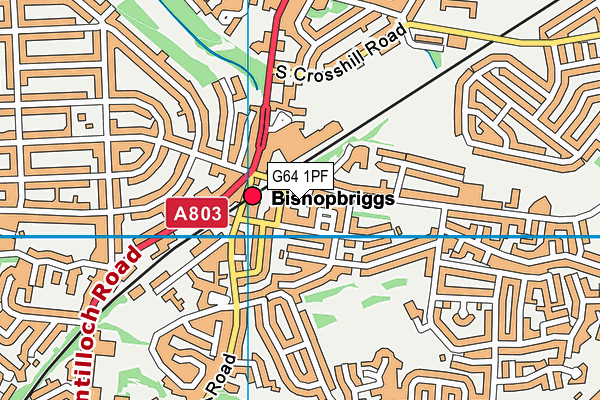 G64 1PF map - OS VectorMap District (Ordnance Survey)