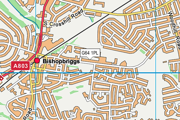 G64 1PL map - OS VectorMap District (Ordnance Survey)