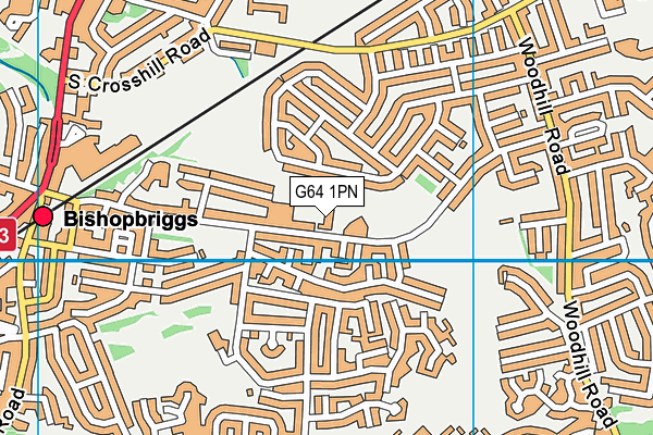 G64 1PN map - OS VectorMap District (Ordnance Survey)