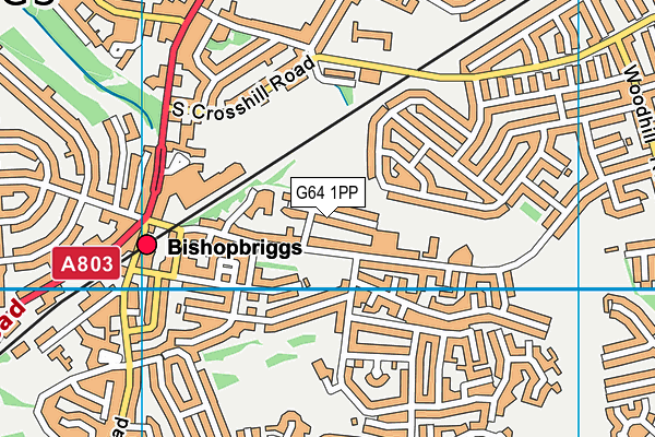 G64 1PP map - OS VectorMap District (Ordnance Survey)
