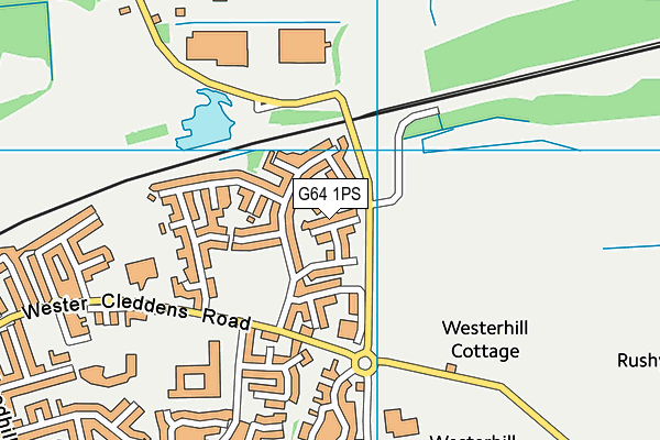 G64 1PS map - OS VectorMap District (Ordnance Survey)