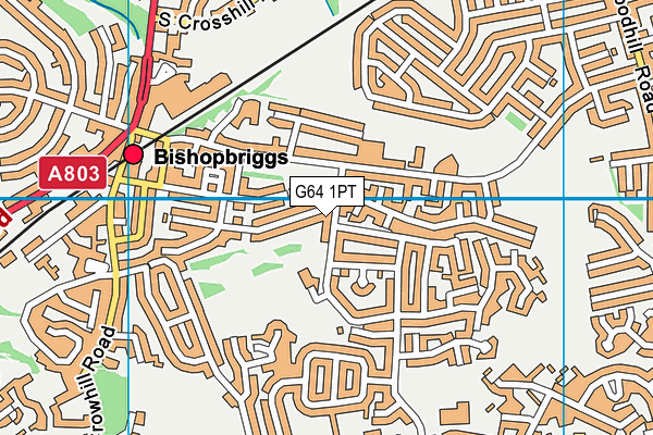G64 1PT map - OS VectorMap District (Ordnance Survey)