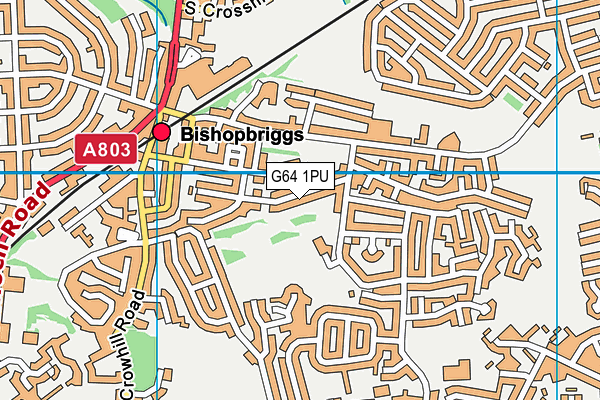 G64 1PU map - OS VectorMap District (Ordnance Survey)