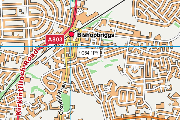 G64 1PY map - OS VectorMap District (Ordnance Survey)