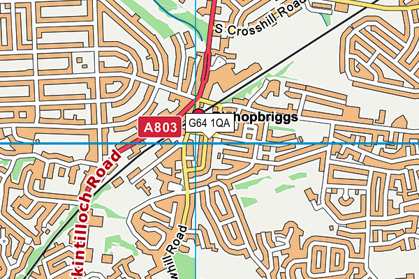 G64 1QA map - OS VectorMap District (Ordnance Survey)